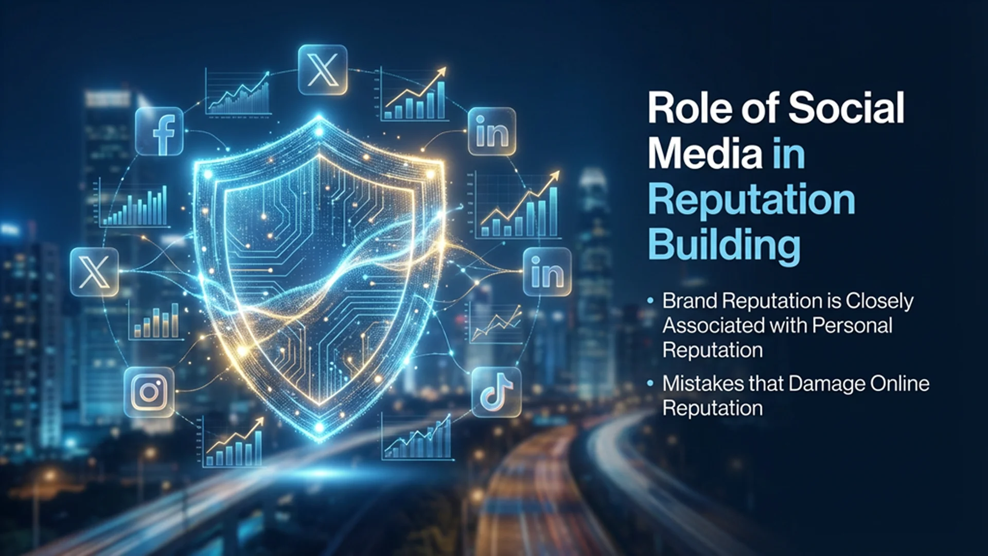 Online reputation shown as a balance between trust and risk, highlighting how digital reviews and credibility can build or damage a brand