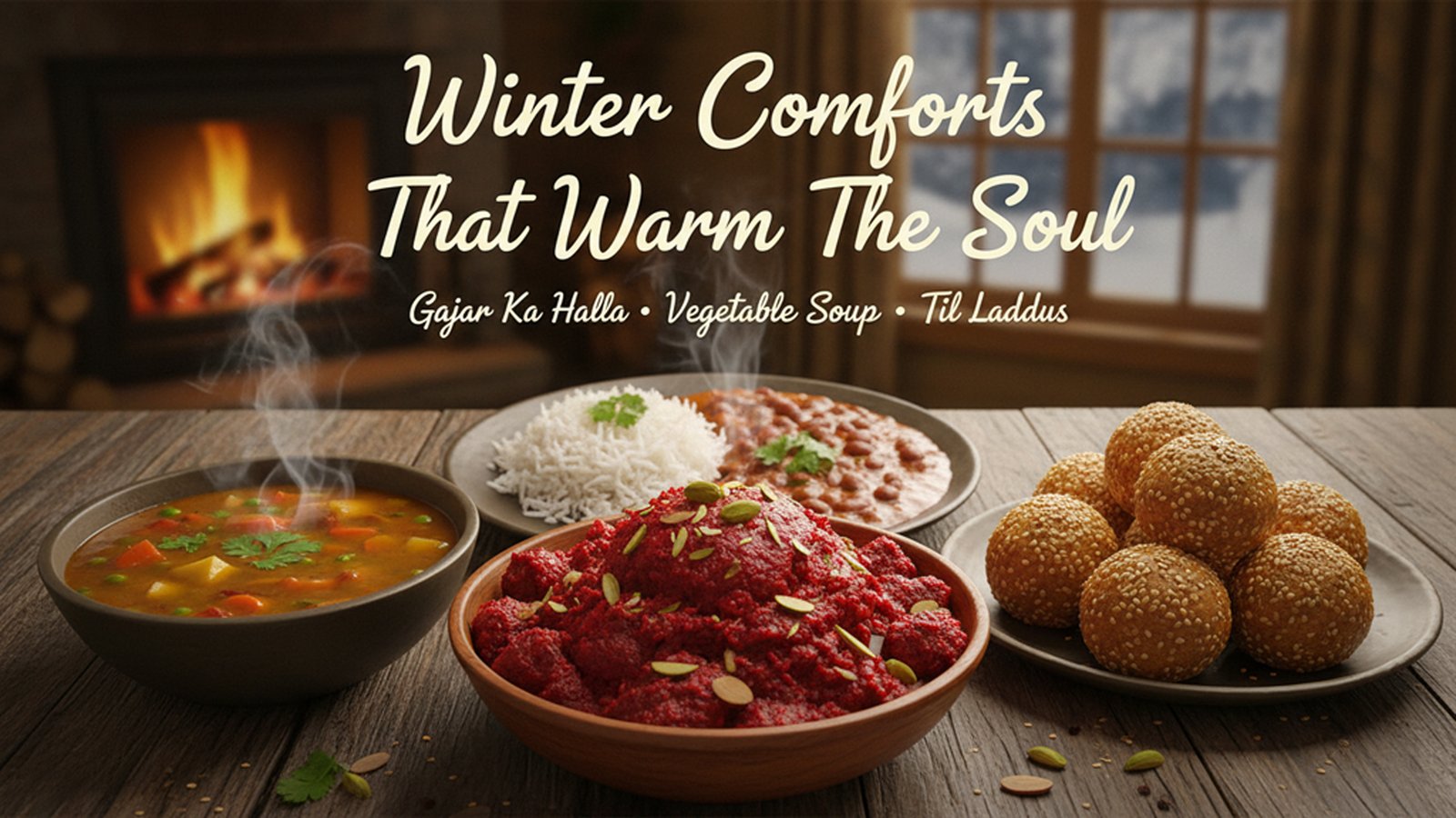 Warm winter comfort food served fresh, symbolizing cozy seasonal meals and nourishment during cold weather